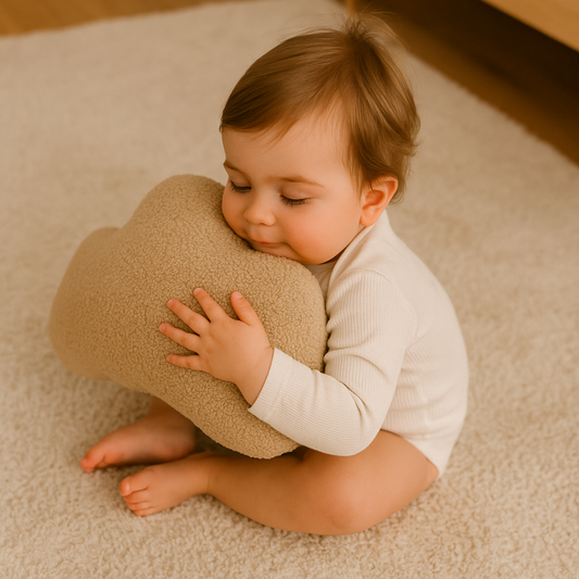 Sierkussen Wolk – Kussentje - Teddy Bouclé – 37×58 cm – Beige