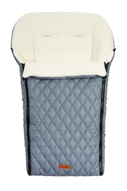 Sensillo gewatteerde voetenzak 95 x 40 cm, waterafstotend met fleece voering Grafiet