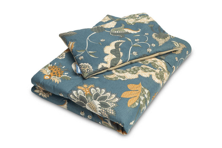 Sensillo velvet beddengoedset ledikant Marokko beige: dekbed 95x75 cm en kussen 35x25 cm