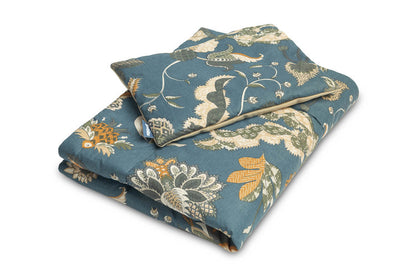 Sensillo velvet beddengoedset ledikant Marokko beige: dekbed 95x75 cm en kussen 35x25 cm