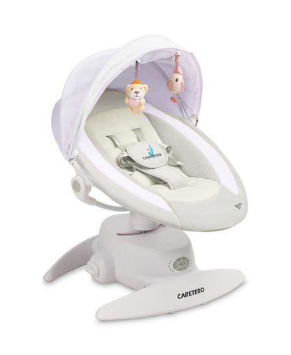 Caretero Opti elektrische babyschommel 360° met muskietennet, 0-12 maanden