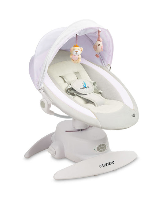 Caretero Opti elektrische babyschommel 360° met muskietennet, 0-12 maanden