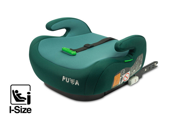 Caretero Puma i-Size zitverhoger 125-150 cm met ISOFIX Smaragdgroen