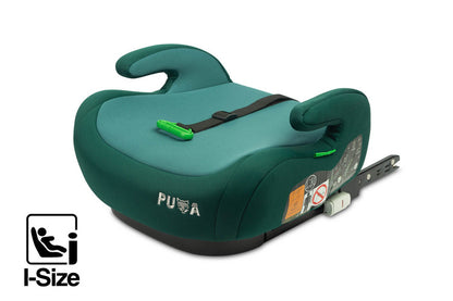 Caretero Puma i-Size zitverhoger 125-150 cm met ISOFIX Smaragdgroen