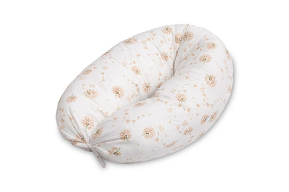 Sensillo zwangerschapskussen XL 170 x 35 cm, Paardenbloemen beige