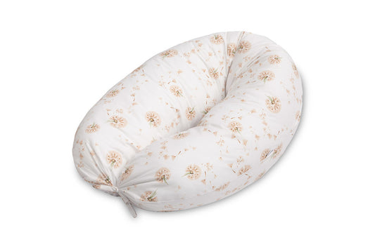 Sensillo zwangerschapskussen XL 170 x 35 cm, Paardenbloemen beige