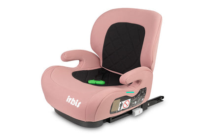 Caretero Irbis i-Size zitverhoger met verstelbare rugleuning 125-150 cm, ISOFIX Roze