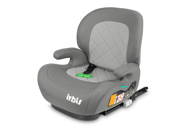 Caretero Irbis i-Size zitverhoger met verstelbare rugleuning 125-150 cm, ISOFIX Grafiet