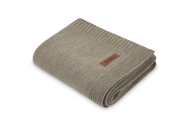 Sensillo babydeken 100% merinowol 90 x 75 cm, melange Donkerbeige