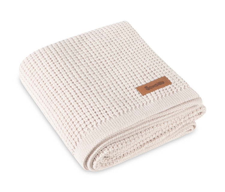 Sensillo babydeken 100% merinowol 90 x 75 cm, effen Lichtbeige