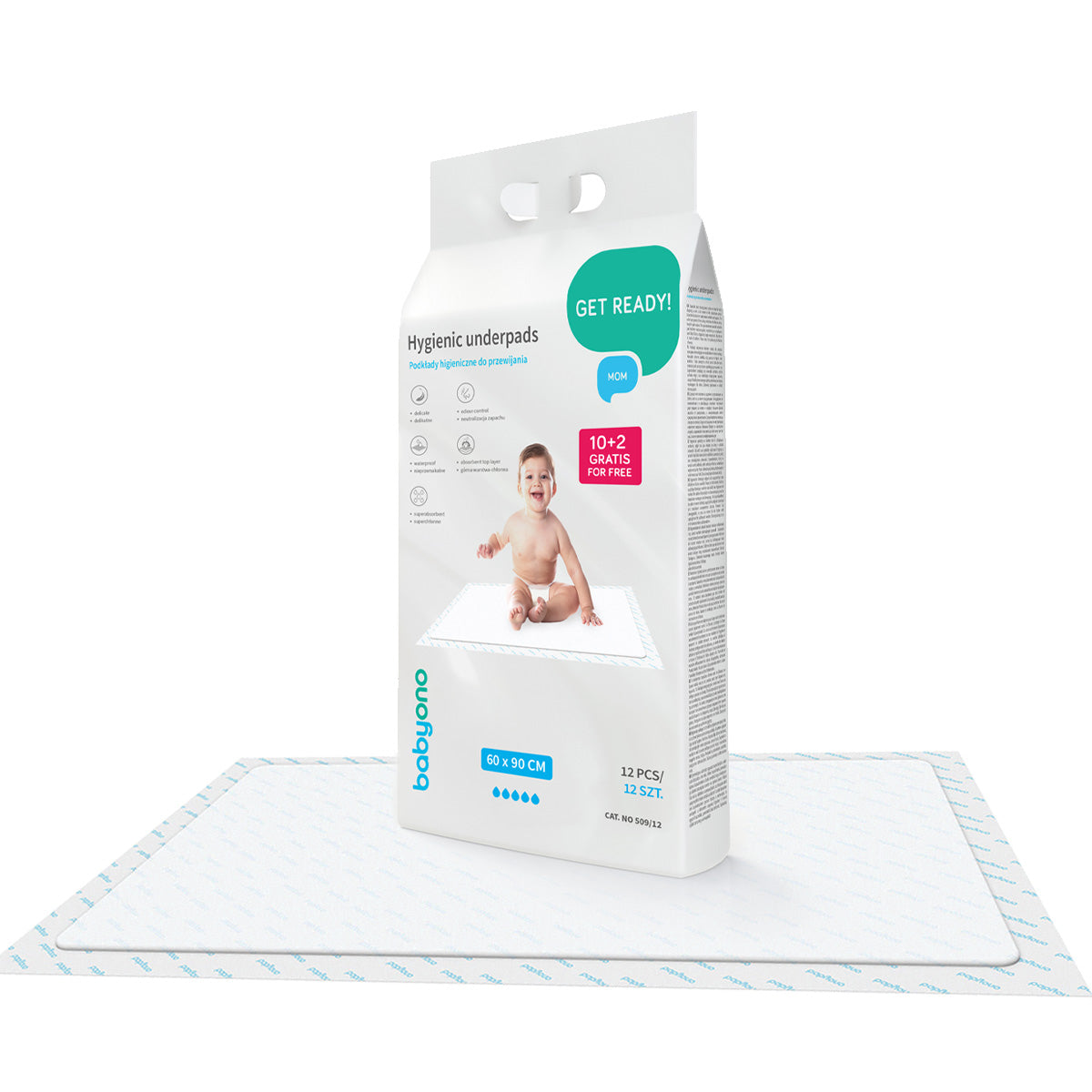 Underpads 60x90cm 10 pcs + 2 free