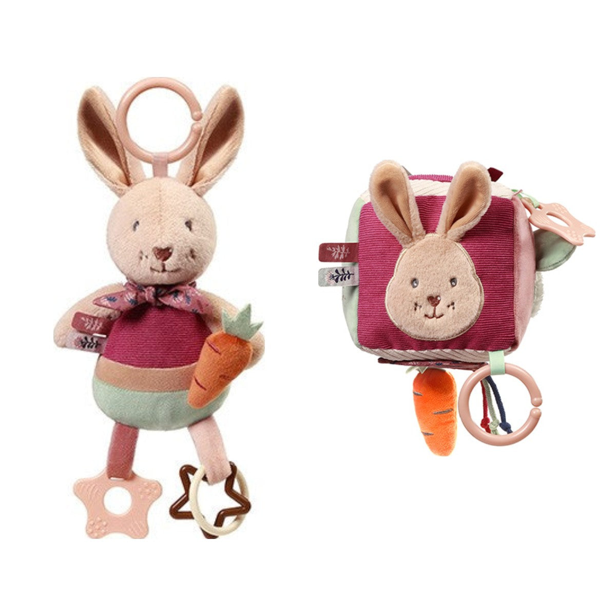 Rabbit Karo set: hangspeeltje en activiteitenkubus