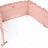 Soosie - Baby Bedomrander - FRILL - Bedbumper - Hoofdbeschermer - 180 x 30cm - Roze